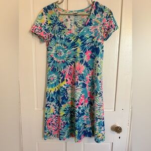 Lilly Pulitzer Blue and Pink Patterned Dress